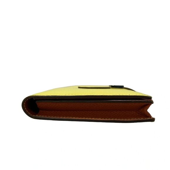 Auth HERMES Bearn Souffle Verso - Lime Terre Battue Veau Epsom Z Long Wallet - Picture 8 of 11